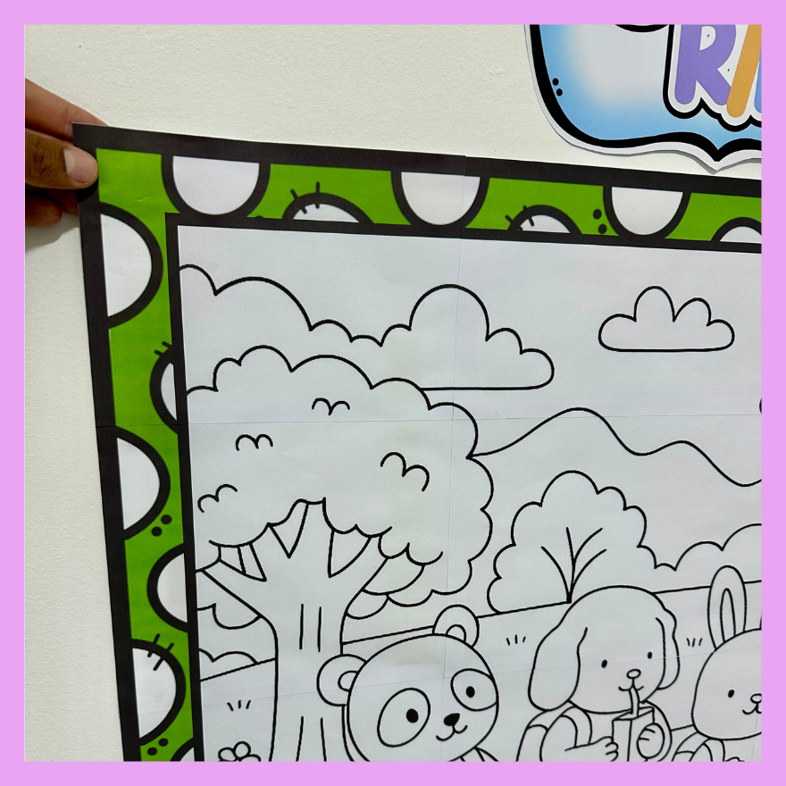 Painel para Colorir Volta as Aulas - Imagem 2