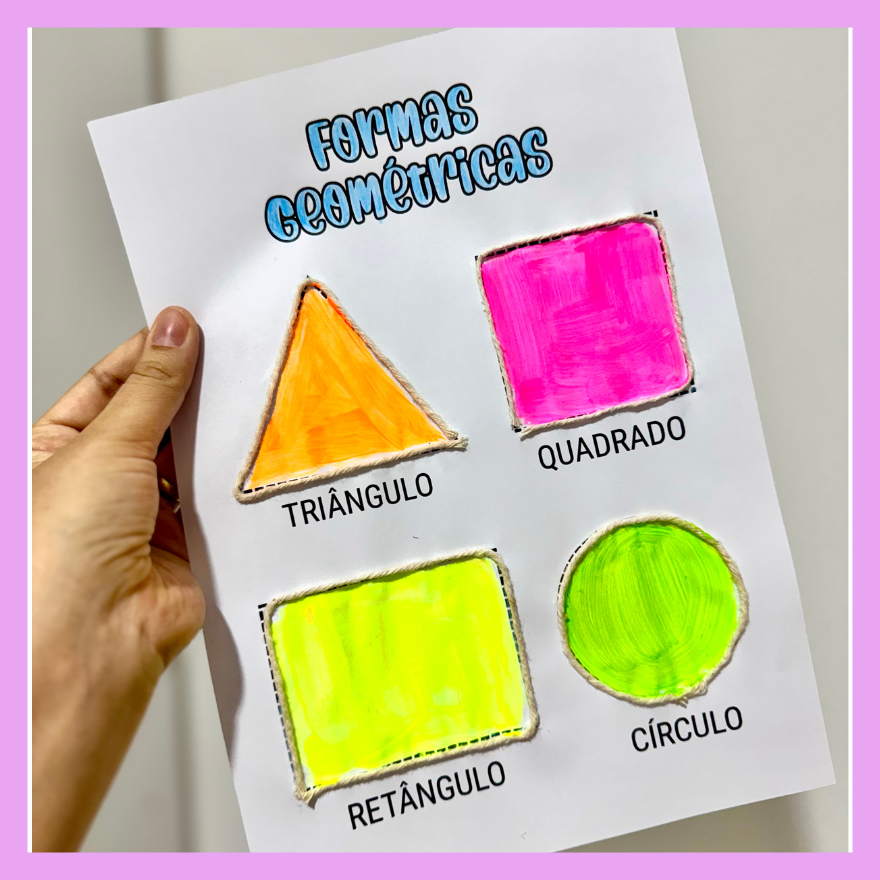 Formas Geométricas (barbante e tinta) - Imagem 2