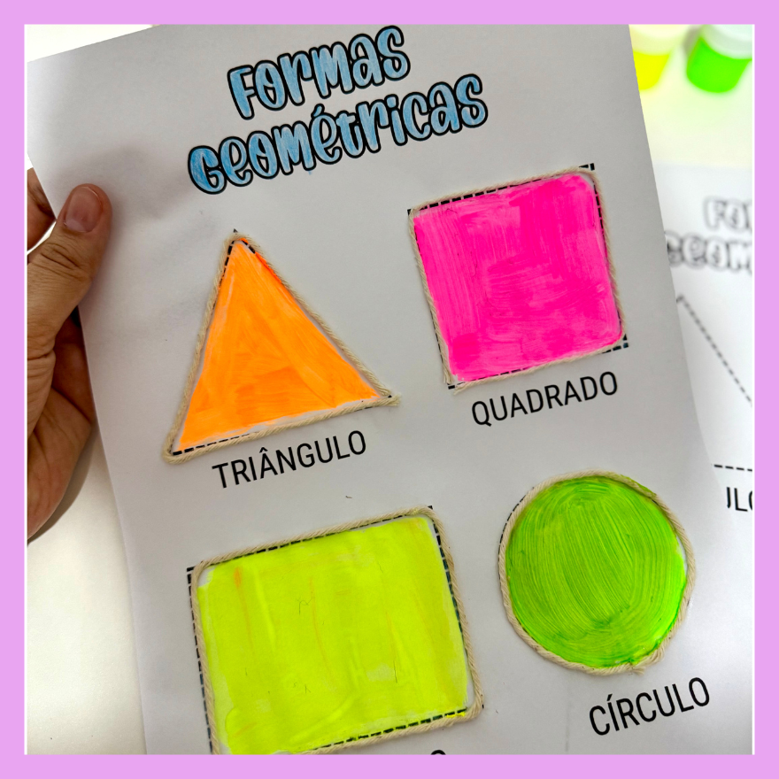 Formas Geométricas (barbante e tinta) - Imagem 4