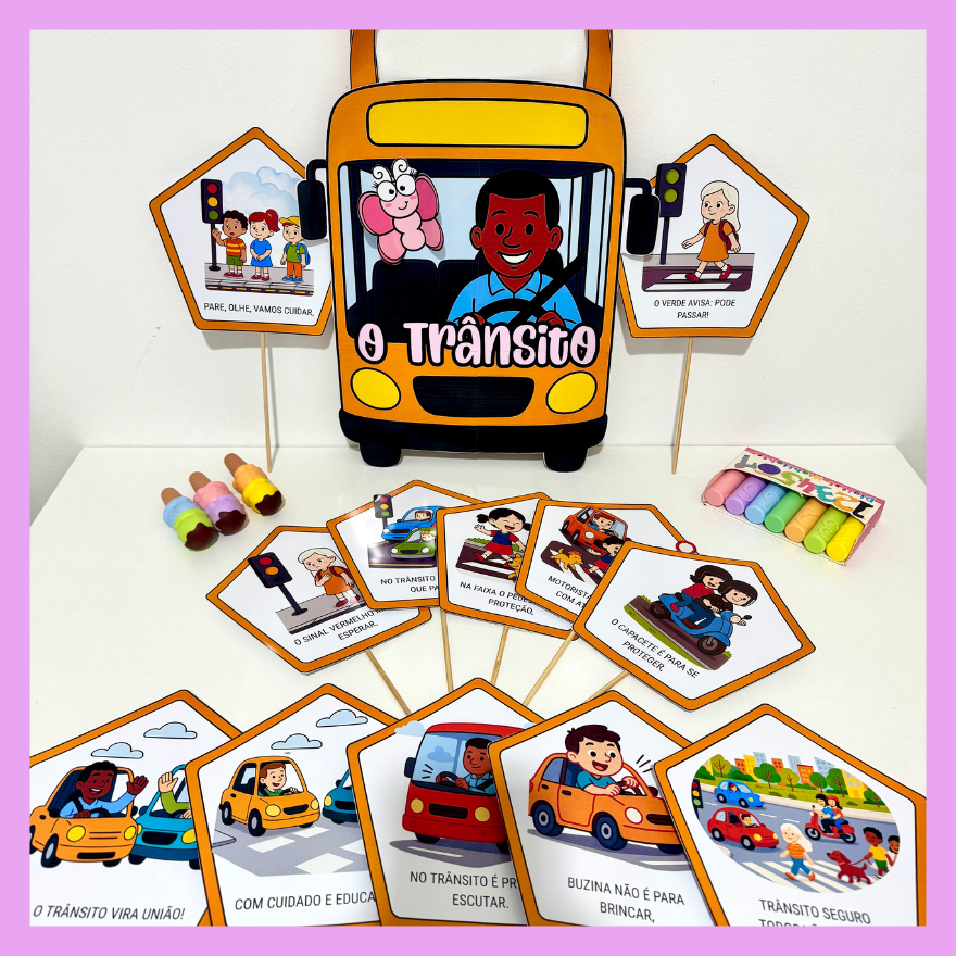 Sacola com a história rimada “O Trânsito”