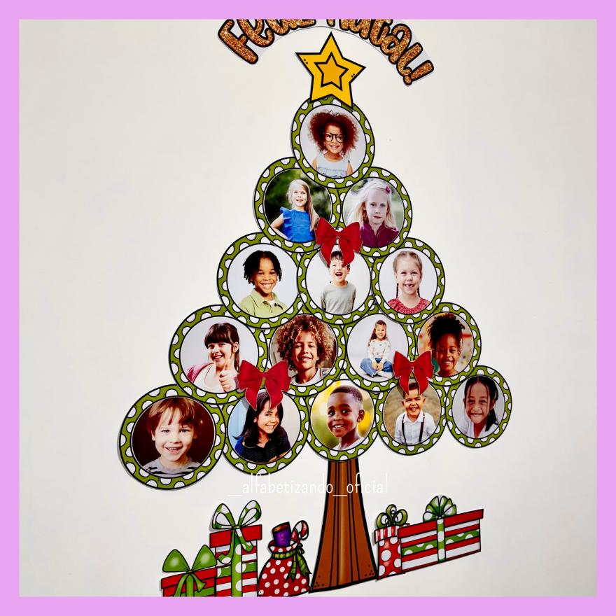 Painel Árvore de Natal com fotos