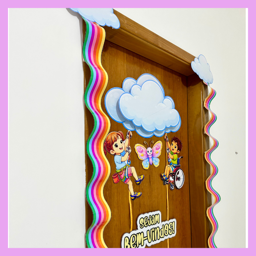 Decoração de porta Arco-íris - Imagem 9