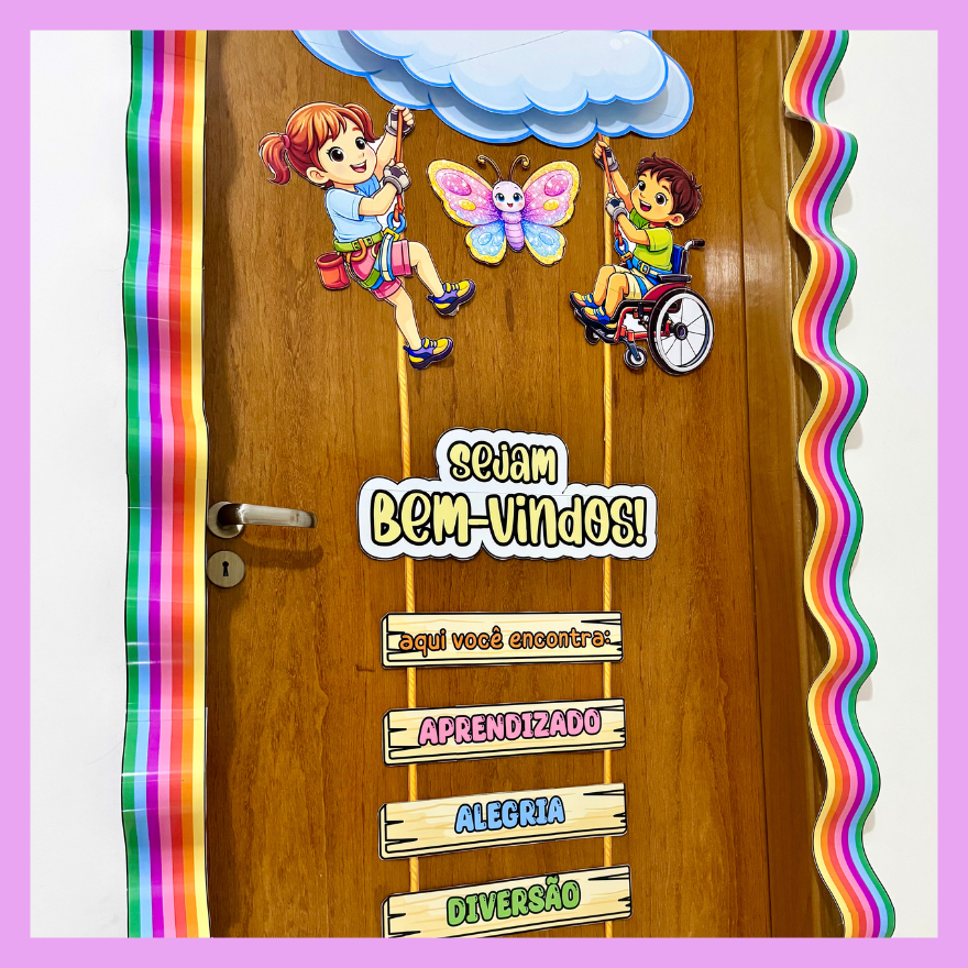 Decoração de porta Arco-íris - Imagem 3