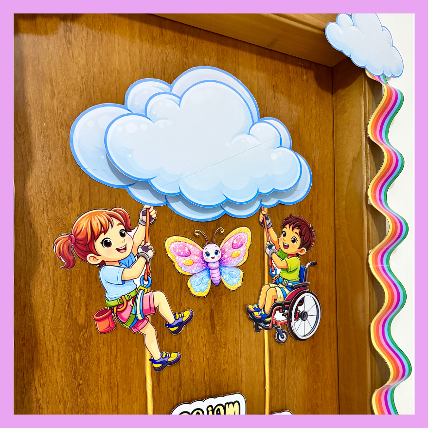 Decoração de porta Arco-íris - Imagem 4