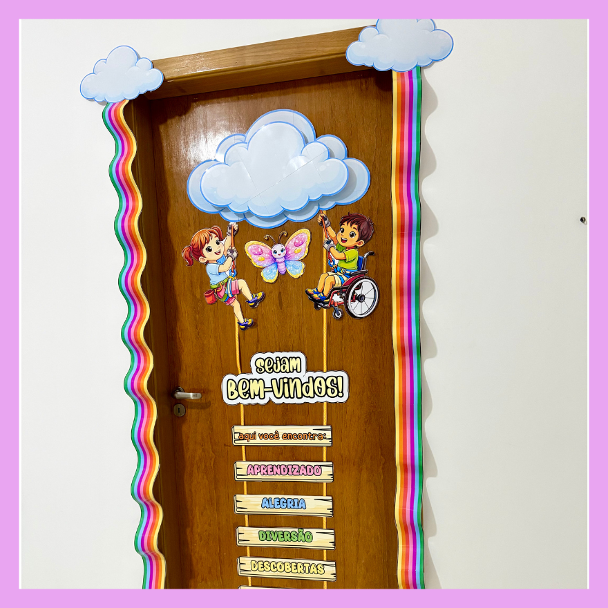 Decoração de porta Arco-íris - Imagem 5