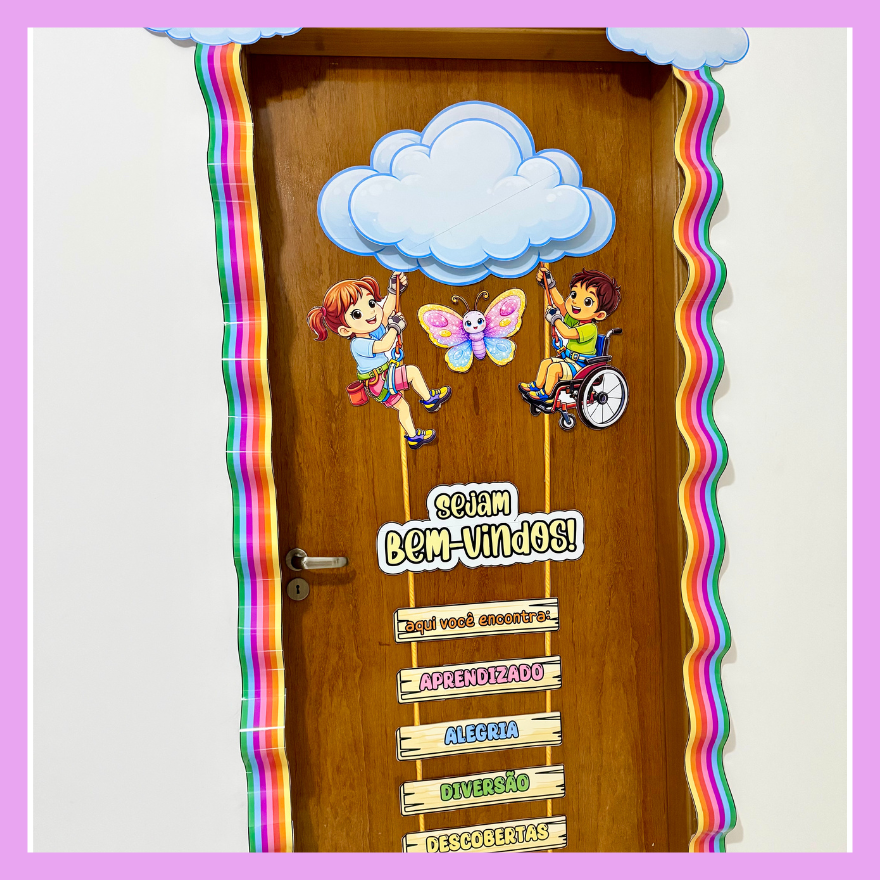 Decoração de porta Arco-íris - Imagem 8